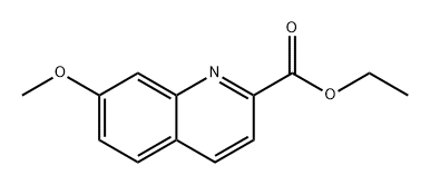 2-Quinolinecarboxylic acid, 7-methoxy-, ethyl ester Structure