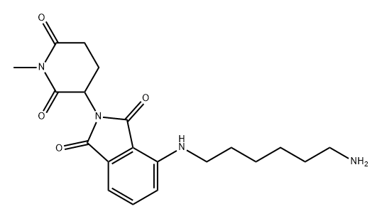 1H-Isoindole-1,3(2H)-dione, 4-[(6-aminohexyl)amino]-2-(1-methyl-2,6-dioxo-3-piperidinyl)- Structure