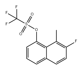 Methanesulfonic acid, 1,1,1-trifluoro-, 7-fluoro-8-methyl-1-naphthalenyl ester Structure