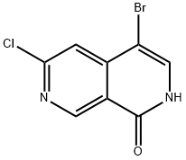 2,7-Naphthyridin-1(2H)-one, 4-bromo-6-chloro- 구조식 이미지