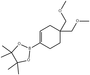 1,3,2-Dioxaborolane, 2-[4,4-bis(methoxymethyl)-1-cyclohexen-1-yl]-4,4,5,5-tetramethyl- Structure