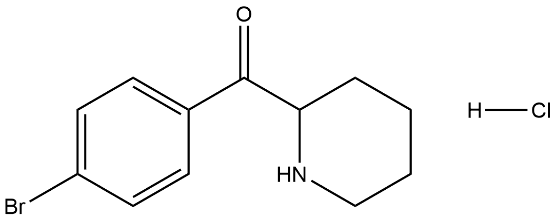 (4-Bromophenyl)(piperidin-2-yl)methanone hydrochloride Structure