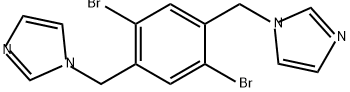 1H-Imidazole, 1,1'-[(2,5-dibromo-1,4-phenylene)bis(methylene)]bis- Structure