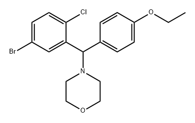 Morpholine, 4-[(5-bromo-2-chlorophenyl)(4-ethoxyphenyl)methyl]- Structure