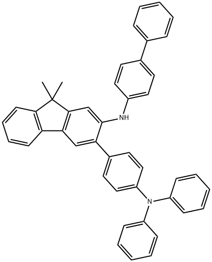 9H-Fluoren-2-amine, N-[1,1'-biphenyl]-4-yl-3-[4-(diphenylamino)phenyl]-9,9-dimethyl- Structure