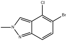 5-Bromo-4-chloro-2-methyl-2H-indazole Structure
