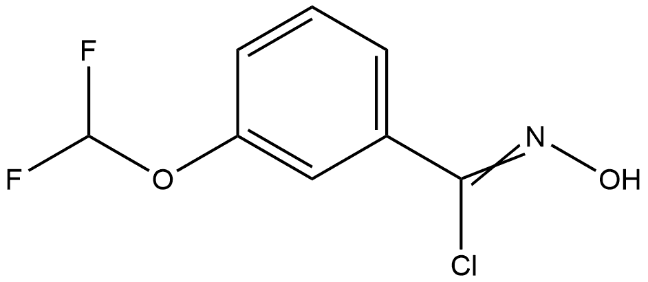 3-(Difluoromethoxy)-N-hydroxybenzimidoyl Chloride Structure