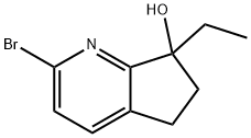 5H-Cyclopenta[b]pyridin-7-ol, 2-bromo-7-ethyl-6,7-dihydro- Structure