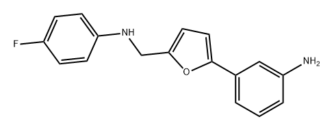 2-Furanmethanamine, 5-(3-aminophenyl)-N-(4-fluorophenyl)- Structure