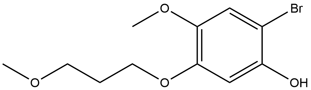 2-Bromo-4-methoxy-5-(3-methoxypropoxy)phenol Structure