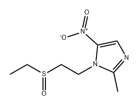 1H-Imidazole, 1-[2-(ethylsulfinyl)ethyl]-2-methyl-5-nitro- 구조식 이미지