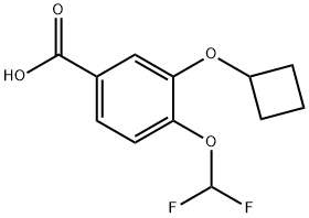 Benzoic acid, 3-(cyclobutyloxy)-4-(difluoromethoxy)- Structure