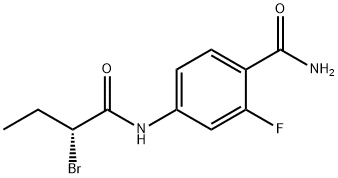 Benzamide, 4-[[(2R)-2-bromo-1-oxobutyl]amino]-2-fluoro- Structure