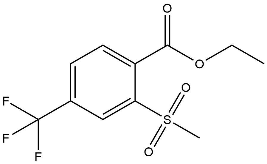 Ethyl 2-(methylsulfonyl)-4-(trifluoromethyl)benzoate Structure