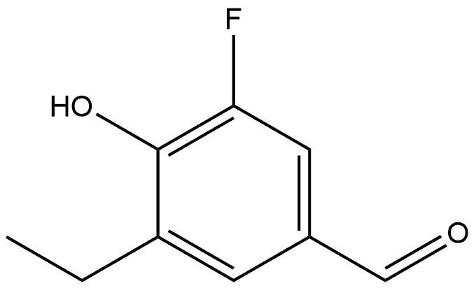 3-Ethyl-5-fluoro-4-hydroxybenzaldehyde Structure