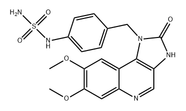 Sulfamide, N-[4-[(2,3-dihydro-7,8-dimethoxy-2-oxo-1H-imidazo[4,5-c]quinolin-1-yl)methyl]phenyl]- Structure