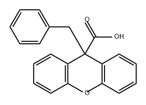 9H-Xanthene-9-carboxylic acid, 9-(phenylmethyl)- Structure