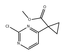 Cyclopropanecarboxylic acid, 1-(2-chloro-4-pyrimidinyl)-, methyl ester Structure