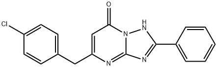 [1,2,4]Triazolo[1,5-a]pyrimidin-7(1H)-one, 5-[(4-chlorophenyl)methyl]-2-phenyl- Structure