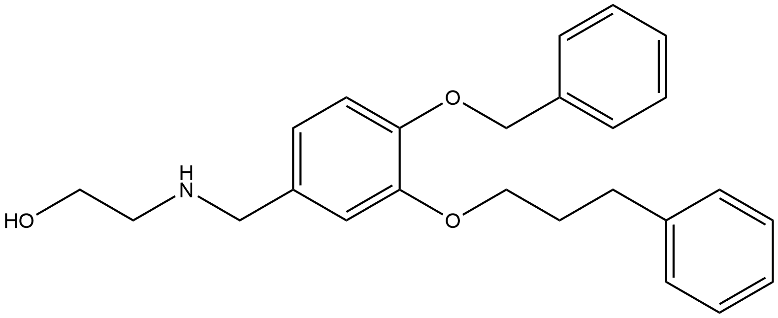 2-(4-(benzyloxy)-3-(3-phenylpropoxy)benzylamino)ethanol Structure