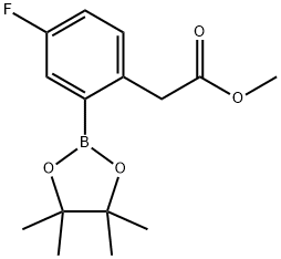 methyl 2-[4-fluoro-2-(4,4,5,5-tetramethyl-1,3,2-dioxaborolan-2-yl)phenyl]acetate Structure