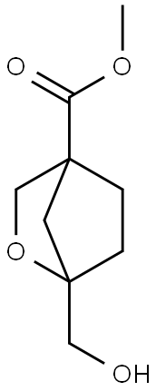 2-Oxabicyclo[2.2.1]heptane-4-carboxylic acid, 1-(hydroxymethyl)-, methyl ester 구조식 이미지