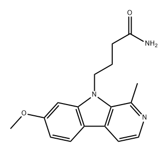 9H-Pyrido[3,4-b]indole-9-butanamide, 7-methoxy-1-methyl- Structure