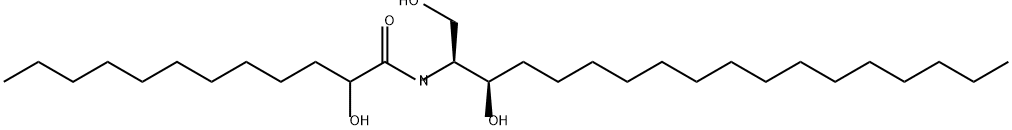 2-Hydroxydodecanoyl-D-erythro-dihydrosphingosine Structure