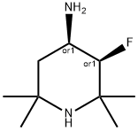 rel-(3R,4R)-3-Fluoro-2,2,6,6-tetramethyl-4-piperidinamine Structure