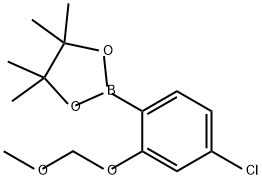 1,3,2-Dioxaborolane, 2-[4-chloro-2-(methoxymethoxy)phenyl]-4,4,5,5-tetramethyl- Structure