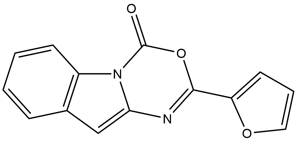 2-(2-Furanyl)-4H-[1,3,5]oxadiazino[3,4-a]indol-4-one Structure