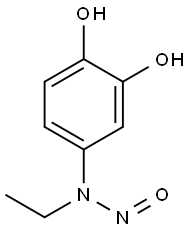 1,2-Benzenediol, 4-(ethylnitrosoamino)- Structure