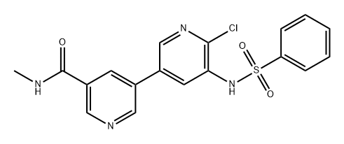 [3,3'-Bipyridine]-5-carboxamide, 6'-chloro-N-methyl-5'-[(phenylsulfonyl)amino]- Structure