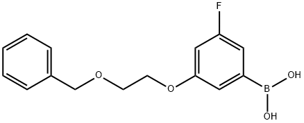 3-[2-(Benzyloxy)ethoxy]-5-fluorophenylboronic acid 구조식 이미지