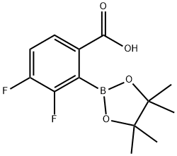 3,4-Difluoro-2-(tetramethyl-1,3,2-dioxaborolan-2-yl)benzoic acid Structure