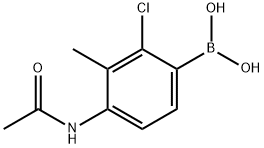 4-Acetamido-2-chloro-3-methylphenylboronic acid Structure