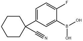 5-(1-Cyanocyclohexyl)-2-fluorophenylboronic acid Structure