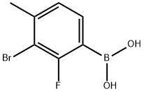 3-Bromo-2-fluoro-4-methylphenylboronic acid Structure