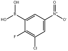 3-Chloro-2-fluoro-5-nitrophenylboronic acid 구조식 이미지