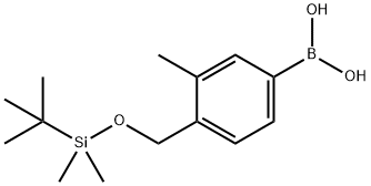 4-(tert-Butyldimethylsilyloxy)methyl-3-methylphenylboronic acid 구조식 이미지