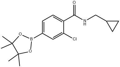 3-Chloro-4-(cyclopropylmethylcarbamoyl)phenylboronic acid pinacol ester Structure