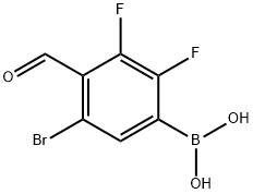 5-Bromo-2,3-difluoro-4-formylphenylboronic acid Structure