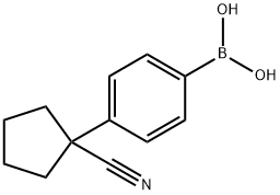 4-(1-Cyanocyclopentyl)phenyl]boronic acid Structure