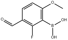 (2-Fluoro-3-formyl-6-methoxyphenyl)boronic acid Structure