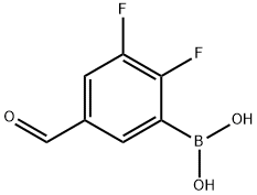 2,3-Difluoro-5-formylphenylboronic acid 구조식 이미지