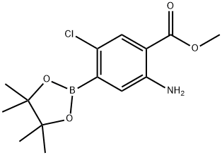 Methyl 2-amino-5-chloro-4-(tetramethyl-1,3,2-dioxaborolan-2-yl)benzoate Structure