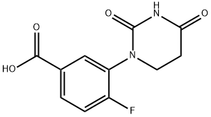 Benzoic acid, 4-fluoro-3-(tetrahydro-2,4-dioxo-1(2H)-pyrimidinyl)- Structure