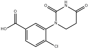 Benzoic acid, 4-chloro-3-(tetrahydro-2,4-dioxo-1(2H)-pyrimidinyl)- 구조식 이미지