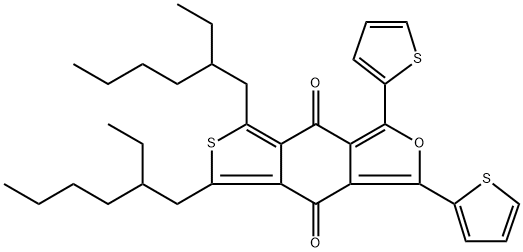 5,7-bis(2-ethylhexyl)-1,3-di(thiophen-2-yl)-4H,8H-furan[3',4':4,5]-benzo[1,2-c]thiophene-4,8-dione Structure