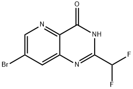 Pyrido[3,2-d]pyrimidin-4(3H)-one, 7-bromo-2-(difluoromethyl)- 구조식 이미지